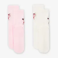 Nike Dri-FIT Little дитячі V-Day Cushioned Crew шкарпетки (2 пар) Pink