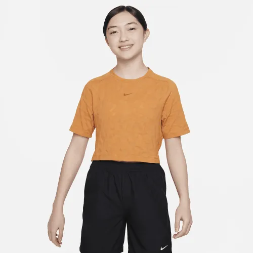 Nike Dri-FIT One Big дитячі (Girls') тренувальні Top Orange