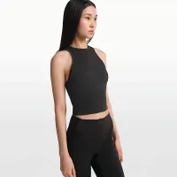 NikeSKIMS Ribbed Seamless женская Racerneck Tank Top цвет черный
