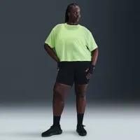 Nike One Relaxed женская Dri-FIT Cropped Short-Sleeve Top (большие размеры) Yellow