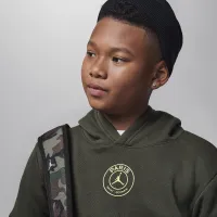 Nike Jordan Paris Saint-Germain Big дитячі Pullover Толстовка з капюшоном колір зелений
