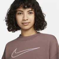 Nike Dri-FIT Get Fit жіноча з круглим вирізом світшот колір коричневий