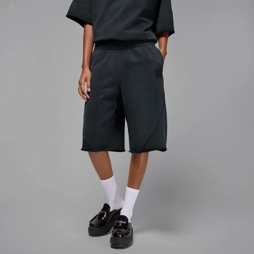 Nike Jordan Flight Fleece жіноча French Terry Big шорти колір чорний