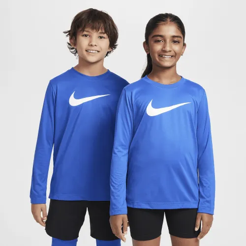 Nike Legend Big дитячі Dri-FIT Long-Sleeve футболка блакитний