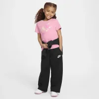 Nike Sportswear Club Little дитячі Fleece Wide Leg Pants колір чорний