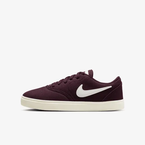 Nike SB Check Canvas Big детские Skate Кроссовки цвет красный