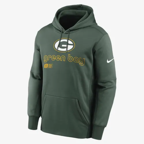 колір зелений Bay Packers Men’s Nike Therma NFL Pullover Толстовка з капюшоном колір зелений