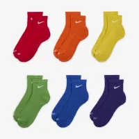 Nike Everyday Plus Cushioned тренувальні Ankle шкарпетки (6 пар) різнокольорові