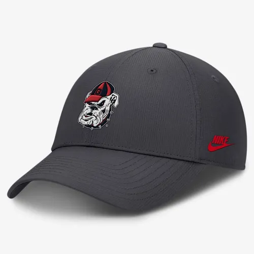 Georgia Bulldogs Core Rise Vault чоловічі Nike Dri-FIT College Adjustable Hat колір сірий