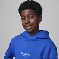 Nike Jordan Big детские MJ Air Jordan Paris Pullover Толстовка с капюшоном синий