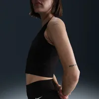 Nike Pro жіноча Dri-FIT Cropped Tank Top колір чорний