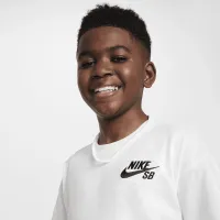 Nike SB Big дитячі Skate футболка колір білий