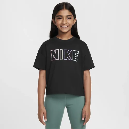Nike Sportswear Essential Big дитячі (Girls') футболка колір чорний