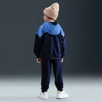 Nike Sportswear Little детские P.E. Blocked Pullover Толстовка с капюшоном and Pants набор синий