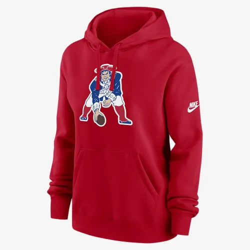 New England Patriots Club женская Nike NFL Pullover Толстовка с капюшоном цвет красный