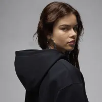 Nike Jordan Brooklyn Fleece женская Pullover Толстовка с капюшоном цвет черный