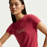 Nike Sportswear женская Cropped футболка цвет красный