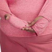 Nike Dri-FIT Swift Element UV женская 1/4-Zip Running Top (большие размеры) Pink