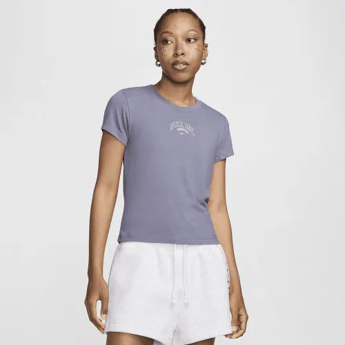 Nike Sportswear Chill Knit жіноча Cropped футболка колір сірий