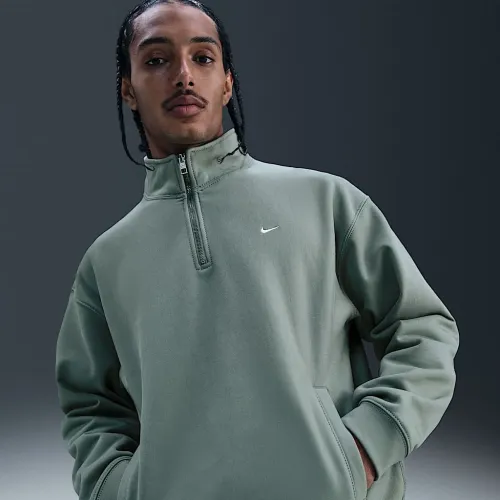 Nike Solo Swoosh мужские Fleece Quarter-Zip Top цвет серый