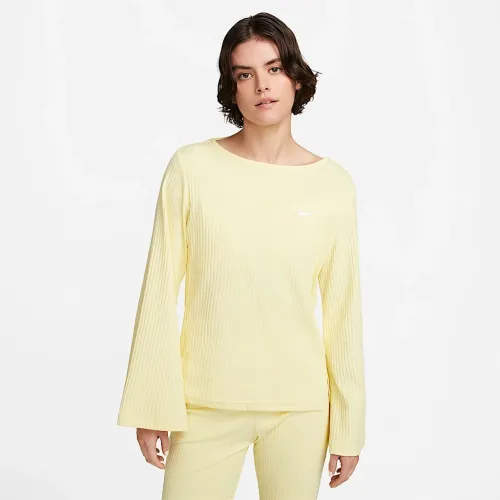 Nike Sportswear жіноча Ribbed Jersey Long-Sleeve Top Yellow