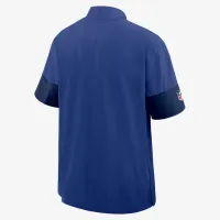 New York Giants Sideline Coach мужские Nike NFL 1/2-Zip Short-Sleeve Hooded Куртка синий