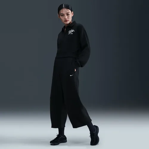 Nike Sportswear Phoenix Fleece жіноча Loose Mid-Rise Barrel Pants колір чорний