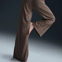 Nike Zenvy женская Dri-FIT С высокой Талией Wide-Leg Pants цвет коричневый