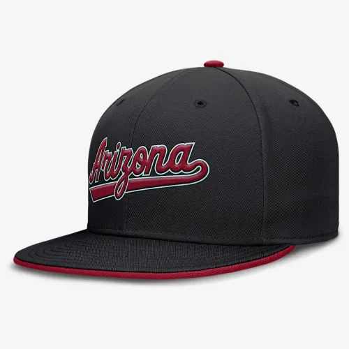 Arizona Diamondbacks True мужские Nike Dri-FIT MLB Fitted Hat цвет черный
