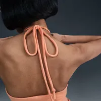 Nike Sportswear Chill Terry женская Slim Cropped French Terry Halter Top Orange