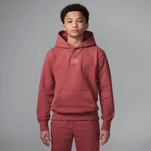 Nike Jordan MJ Flight Big детские Fleece Pullover Толстовка с капюшоном цвет красный