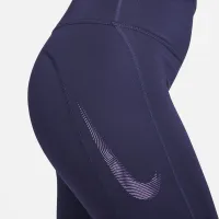 Nike Fast жіноча Mid-Rise 7/8 Graphic лосіни з кишенямиколір фіолетовий