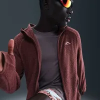 Nike Trail мужские Dri-FIT Fleece Running Куртка цвет коричневый