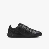 Nike Jr. Tiempo Legend 10 Club Little/Big детские Indoor/Court Low-Top Soccer Кроссовки цвет черный