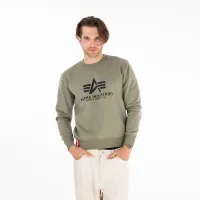 Кофта/футболка Alpha Industries Basic Sweater 17830211 - зеленая