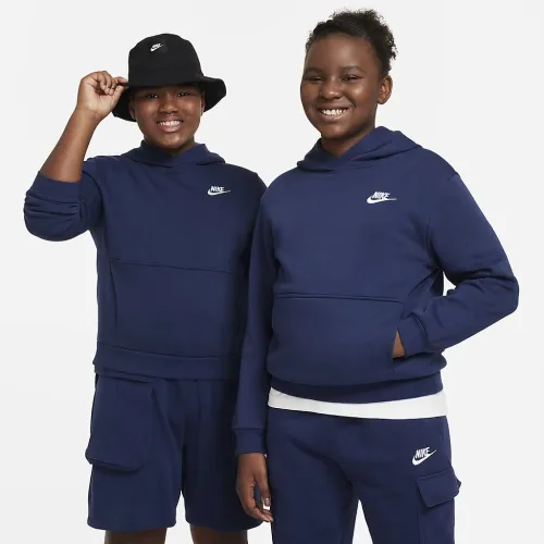 Nike Sportswear Club Fleece Big дитячі Pullover Толстовка з капюшоном (Extended Size) блакитний