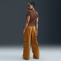 Nike Sportswear женская Tight Ribbed Short-Sleeve футболка цвет коричневый
