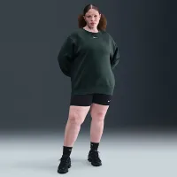 Nike Sportswear Phoenix Fleece жіноча оверсайз Crew-Neck світшот (великі розміри) колір зелений