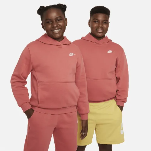 Nike Sportswear Club Fleece Big дитячі Pullover Толстовка з капюшоном (Extended Size) колір червоний