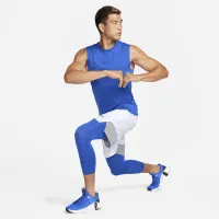 Nike Pro мужские Dri-FIT Slim Sleeveless Top синий