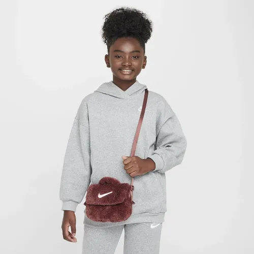 Nike Big детские Faux Fur Crossbody сумка (1L) цвет коричневый