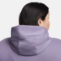Nike Sportswear Phoenix Fleece женская оверсайз Pullover Толстовка с капюшоном (большие размеры) цвет фиолетовый