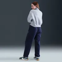 Nike Sportswear Phoenix Fleece женская С высокой Талией оверсайз Sweatpants синий
