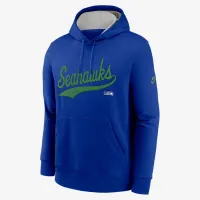 Seattle Seahawks Rewind Club Logo мужские Nike NFL Pullover Толстовка с капюшоном синий