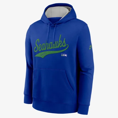 Seattle Seahawks Rewind Club Logo чоловічі Nike NFL Pullover Толстовка з капюшоном блакитний