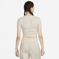 Nike Sportswear Essential женская Slim Cropped футболка цвет коричневый