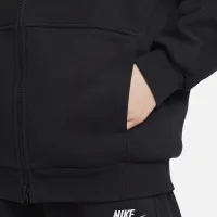 Nike Sportswear Club Fleece Big детские оверсайз Full-Zip Толстовка с капюшоном цвет черный