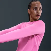 Nike Swift жіноча Dri-FIT UV Long-Sleeve Crew-Neck Running Top Pink