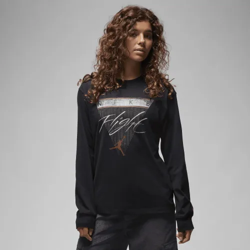 Nike Jordan жіноча Long-Sleeve Graphic футболка колір чорний