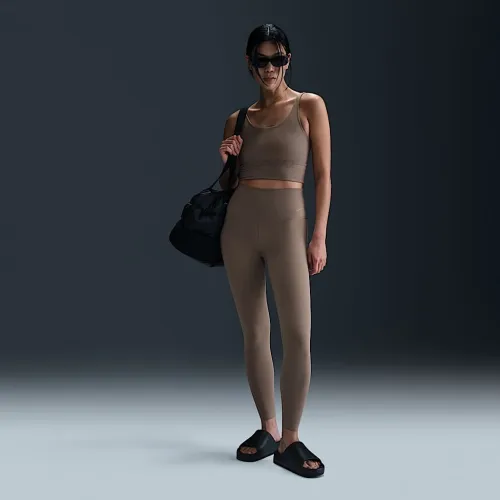 Nike Zenvy жіноча Gentle-Support З високою талією 7/8 лосіни колір коричневий